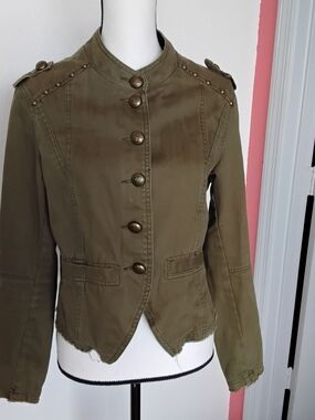Xhilaration Olive Military-Style Utility Jacket